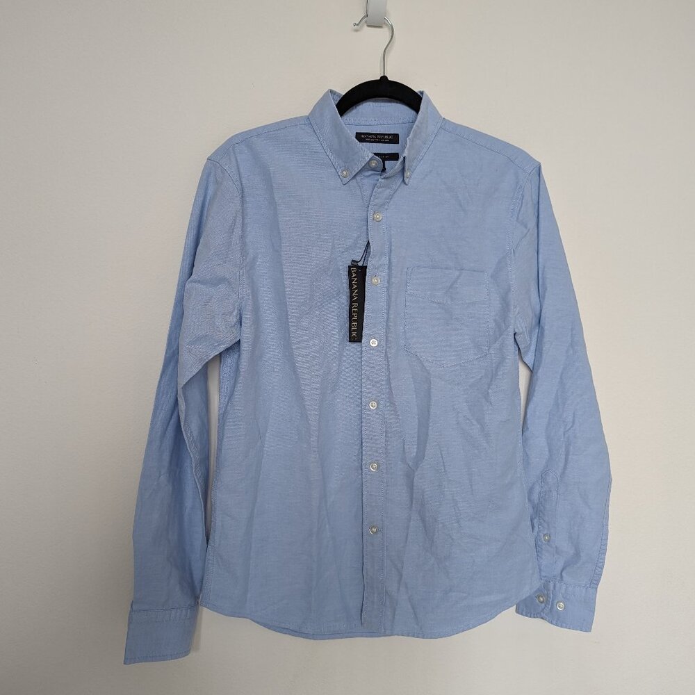 BRAND NEW! Banana Republic Men's Oxford Untucked Slim Fit, Size S